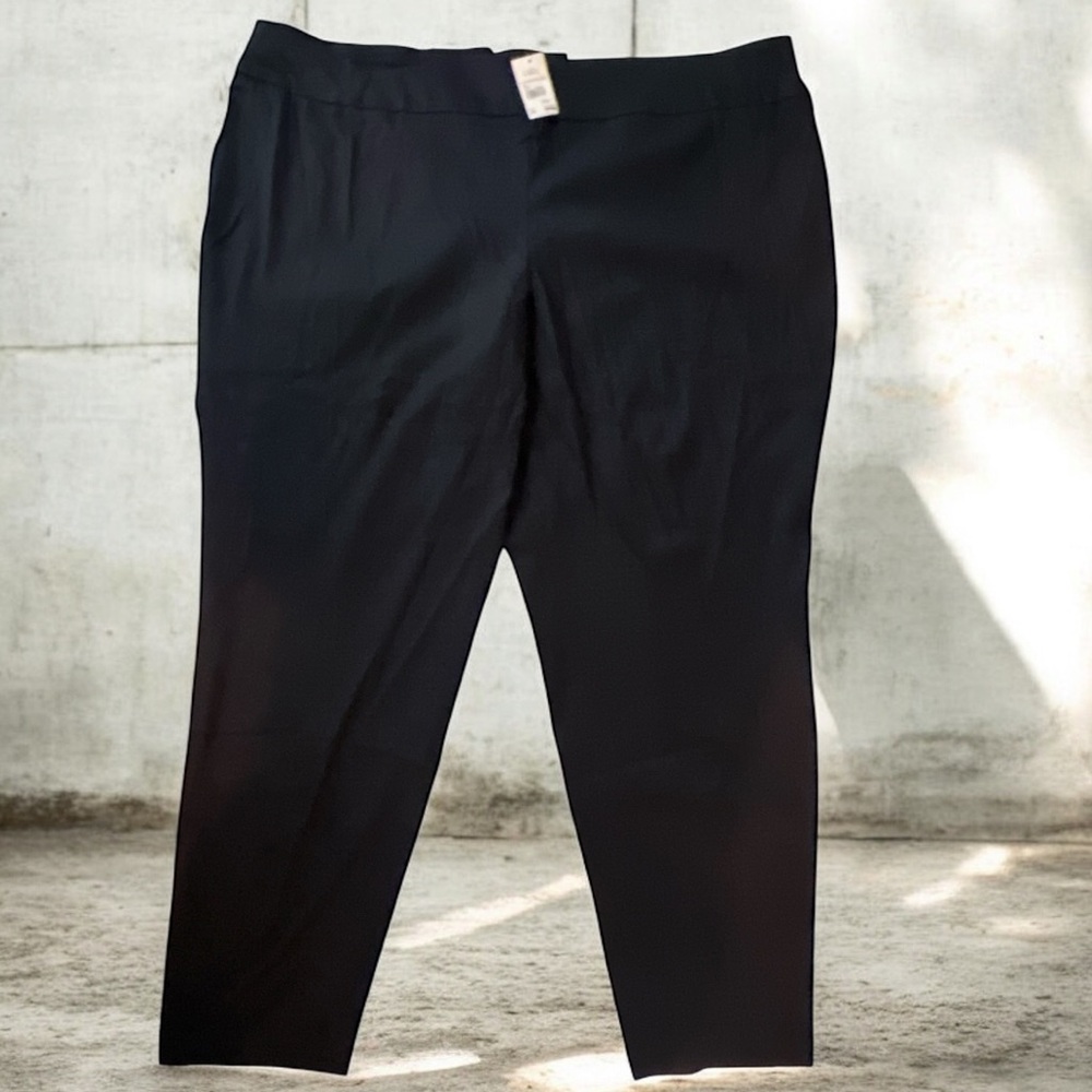 Cato Plus Size Slim Leg Dress Pants Black 28W‎ Stretch Career Work NWT